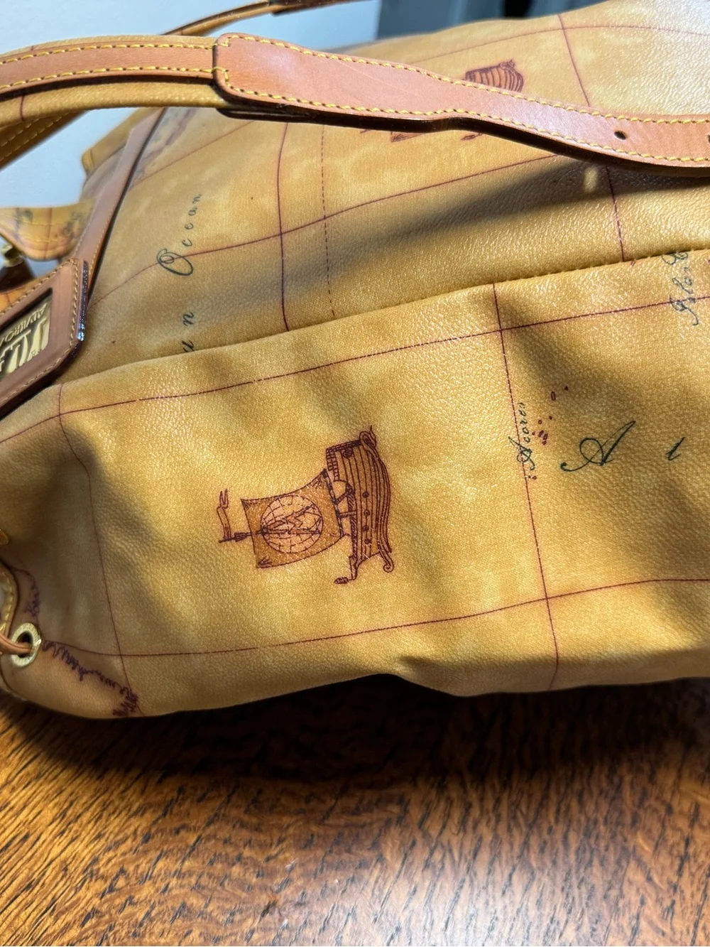 Alviero Martini Classe Geo Classic Map Backpack - Like New